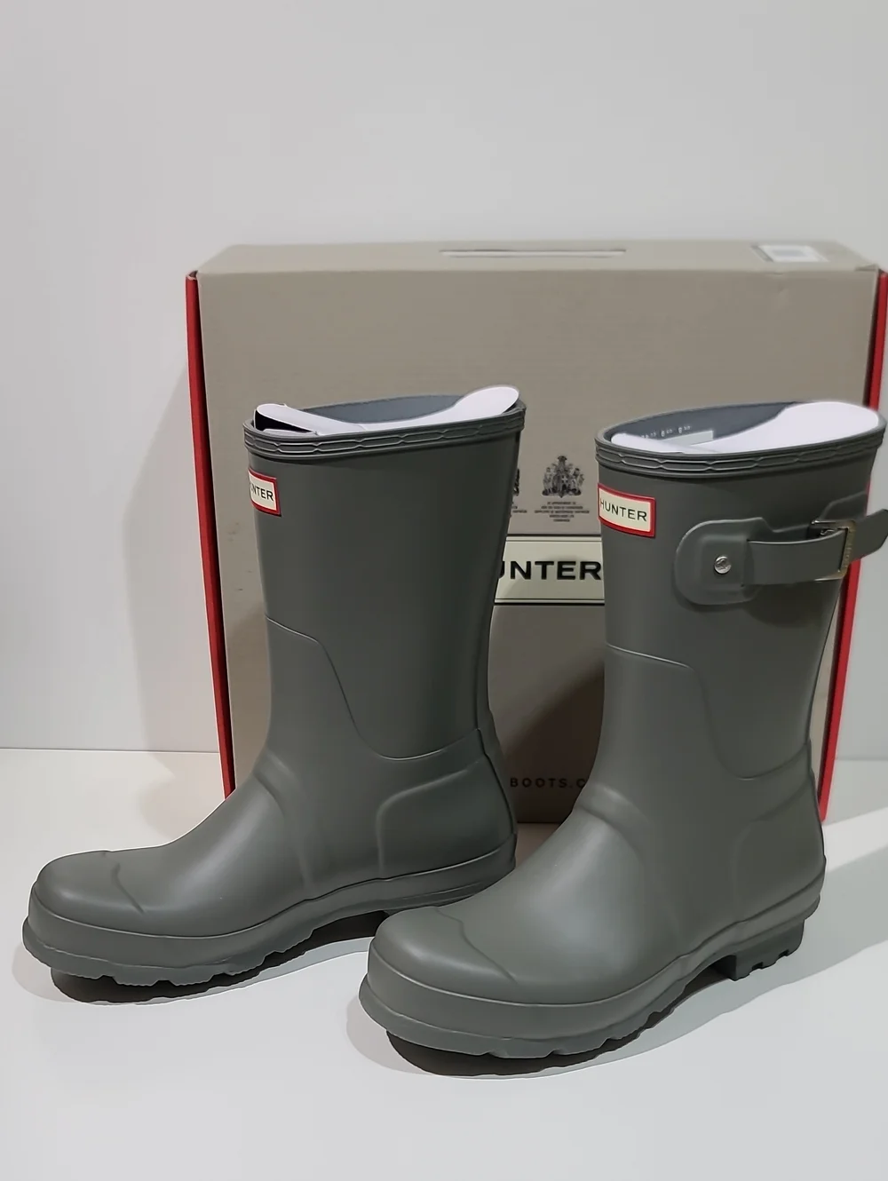 Hunter Original Men's Short Rain Boots / Docker Grey US 9 New